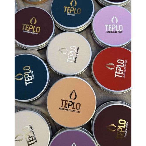 Ароматична соєва свічка TEPLO CARAMEL POPCORN (Карамельний попкорн) з дерев’яним ґнотом, 120 мл Ароматична соєва свічка TEPLO CARAMEL POPCORN (Карамельний попкорн) з дерев’яним ґнотом, 120 мл